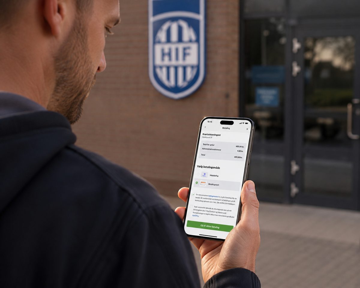 Betaling med MobilePay i Holdsport-appen